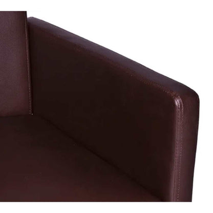 Sillas De Comedor 2 Unidades Cuero Sintético Marrón
