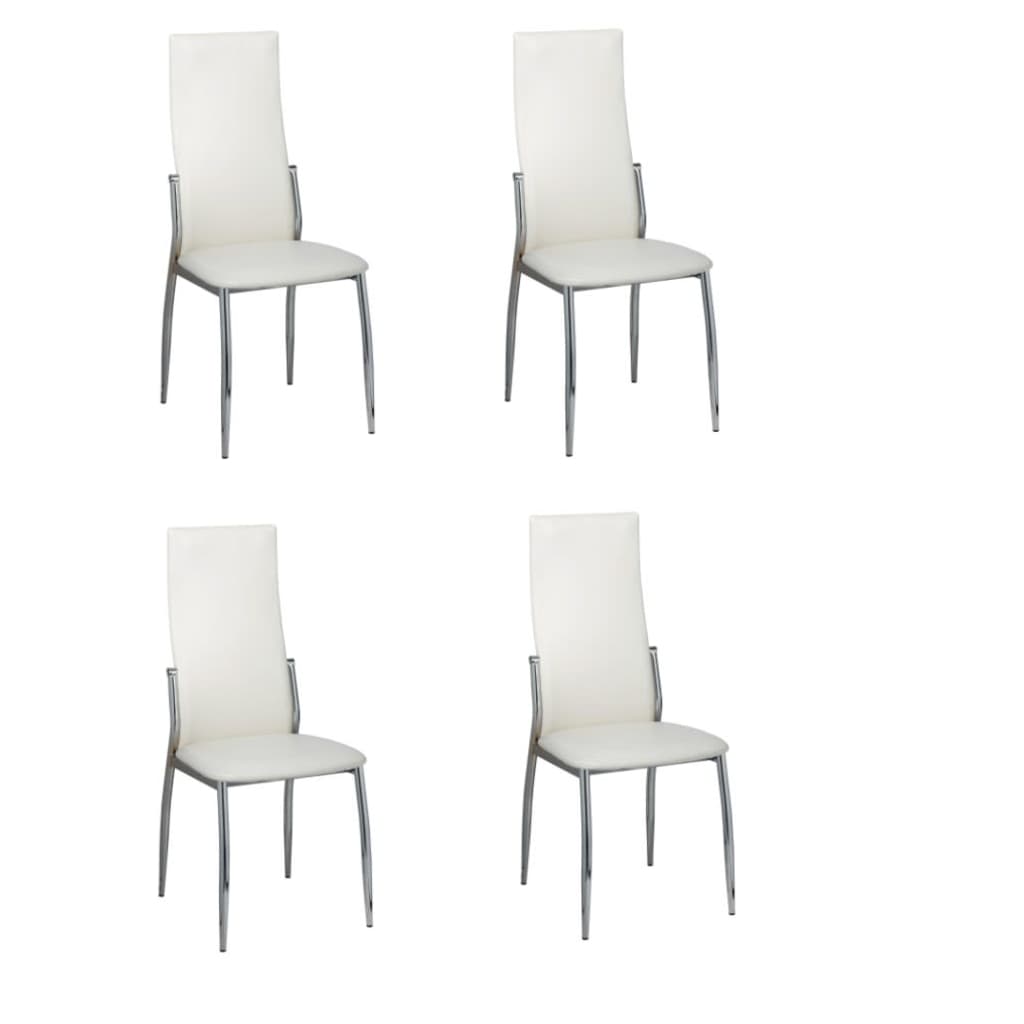 Sillas De Comedor 4 Unidades Cuero Sintético