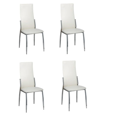 Sillas De Comedor 4 Unidades Cuero Sintético