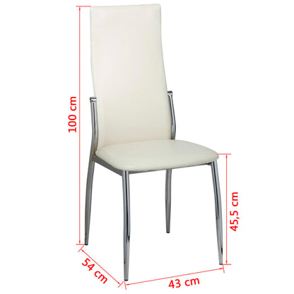 Sillas De Comedor 4 Unidades Cuero Sintético