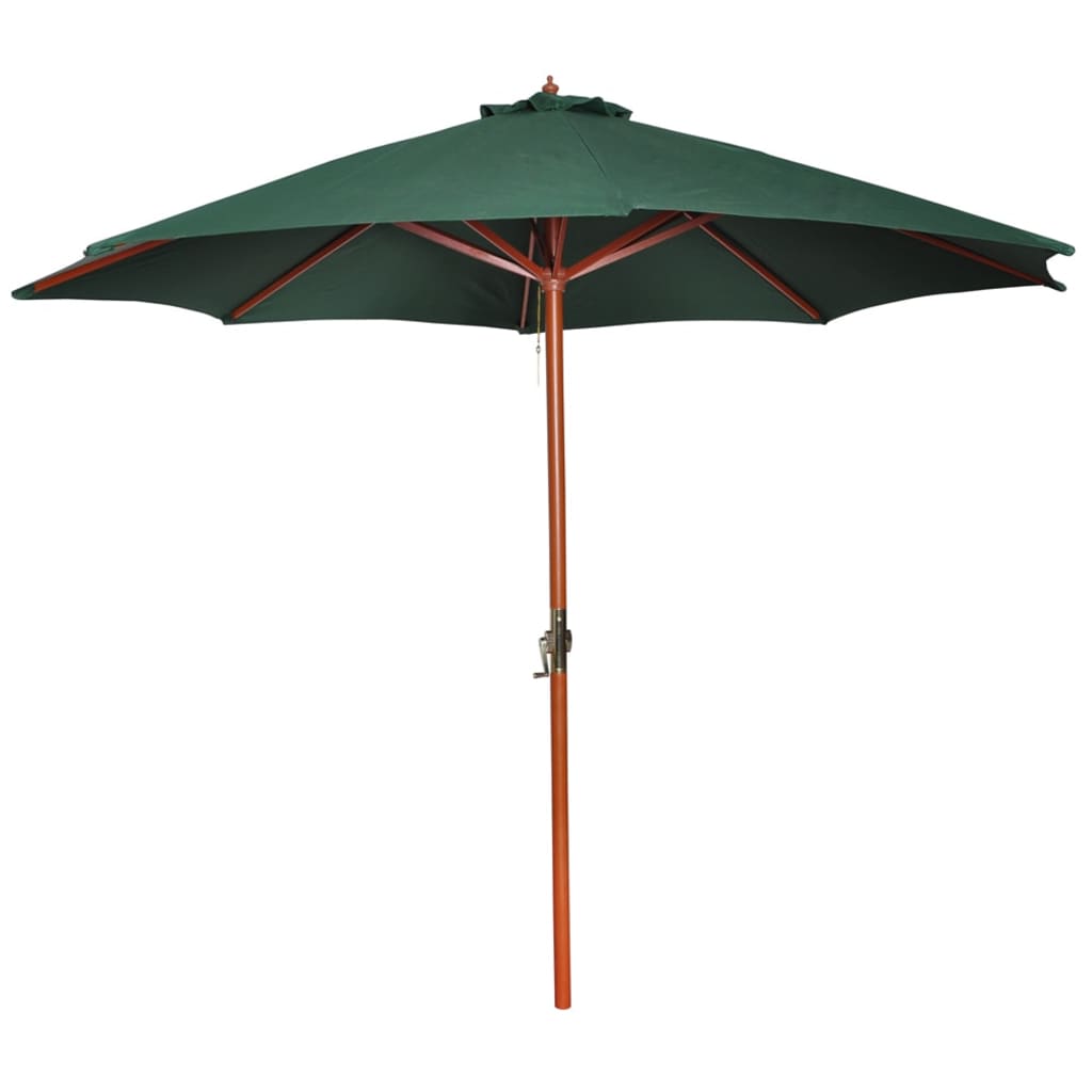 Sombrilla De Jardín Con Palo De Madera Gris Taupe 300 Cm