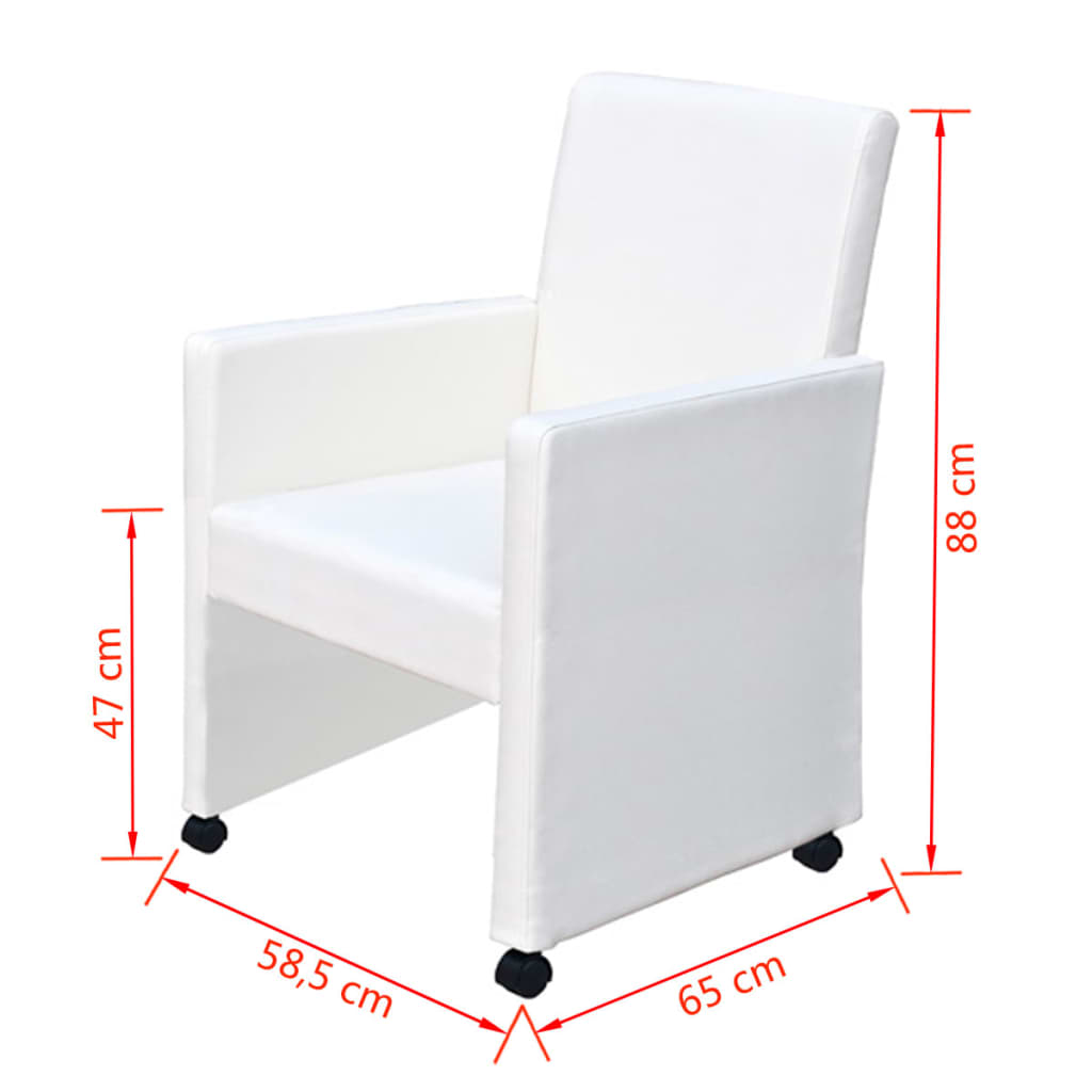 Sillas De Comedor 6 Uds Cuero Sintético