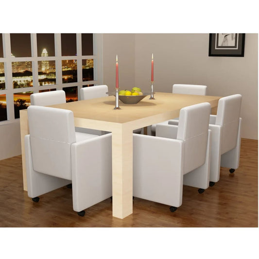 Sillas De Comedor 6 Uds Cuero Sintético