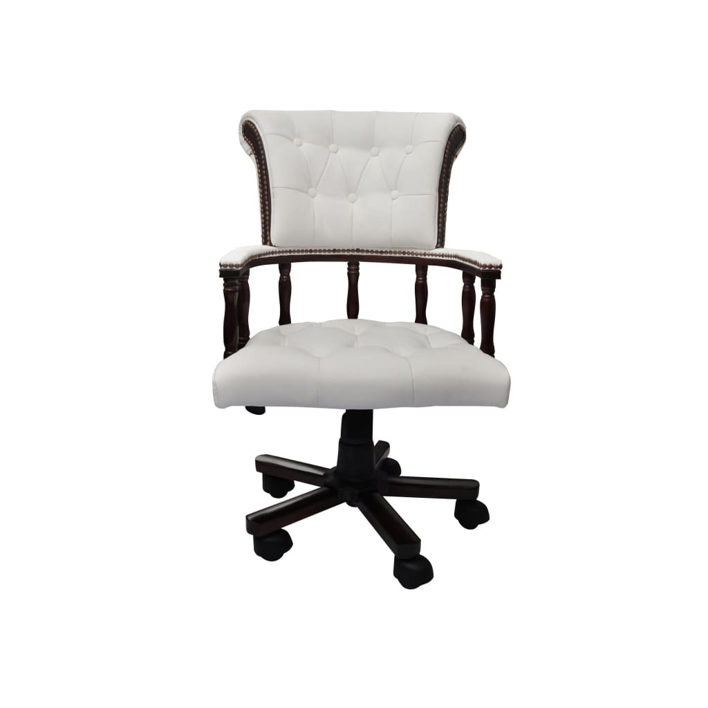 Silla De Oficina Giratoria Blanca