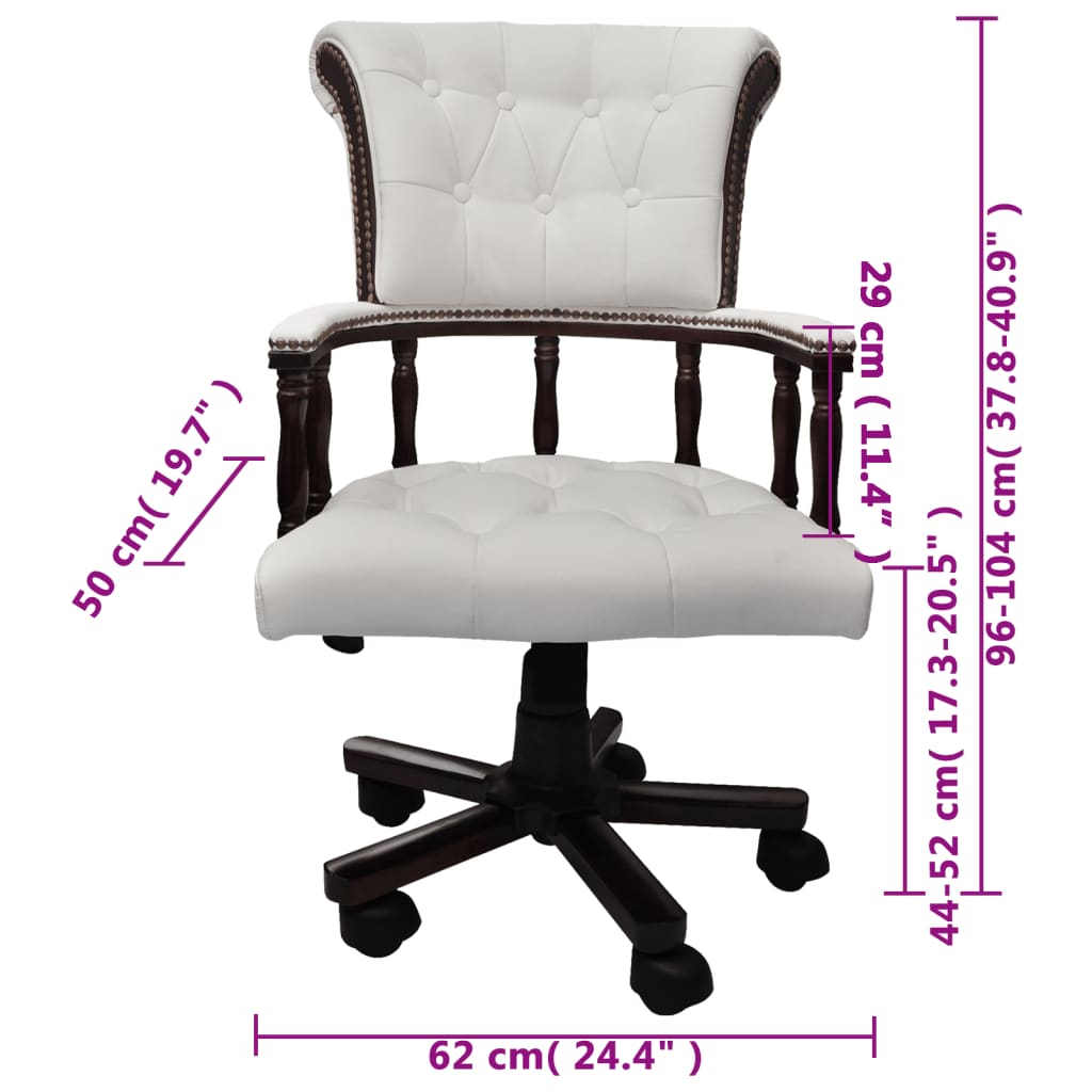 Silla De Oficina Giratoria Blanca