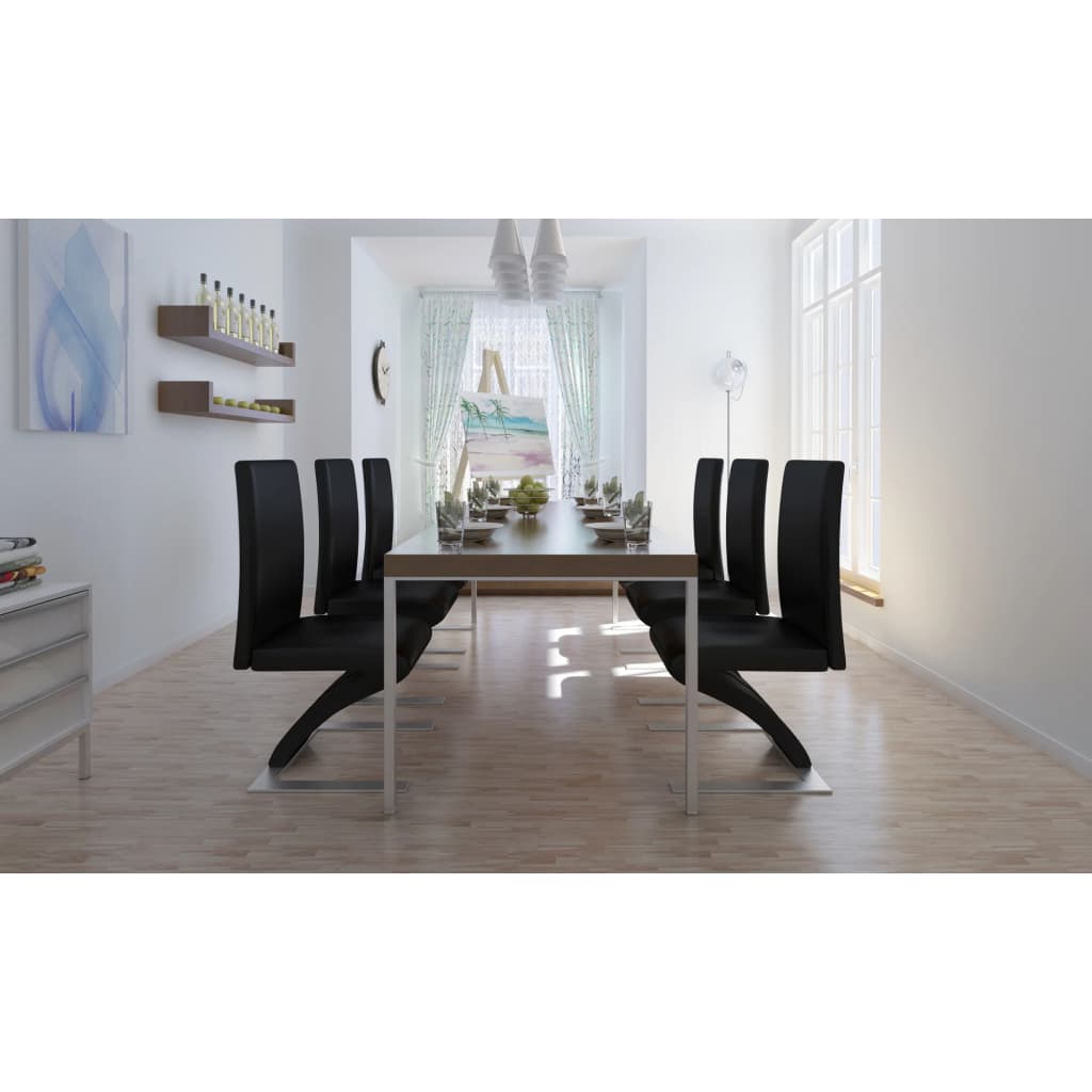 Sillas De Comedor 6 Unidades Cuero Sintético