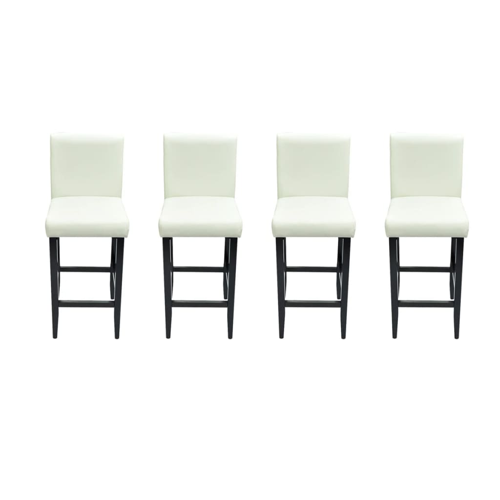 Taburetes De Cocina 4 Unidades Cuero Artificial