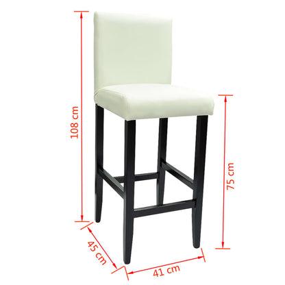 Taburetes De Cocina 4 Unidades Cuero Artificial