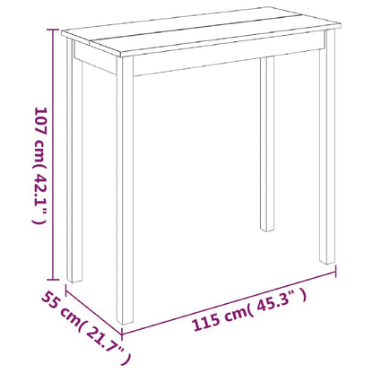 Mesa Alta Negra De Mdf 115X55X107 Cm