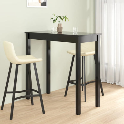 Mesa Alta Negra De Mdf 115X55X107 Cm