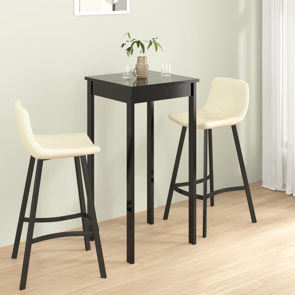 Mesa Alta Negra De Mdf 115X55X107 Cm
