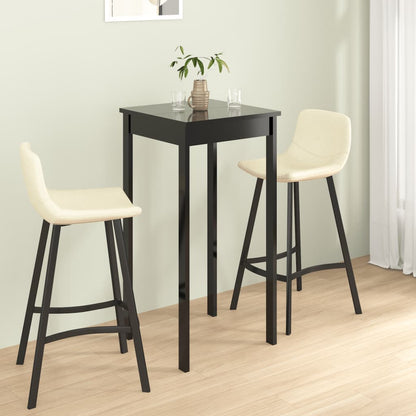 Mesa Alta Negra De Mdf 115X55X107 Cm
