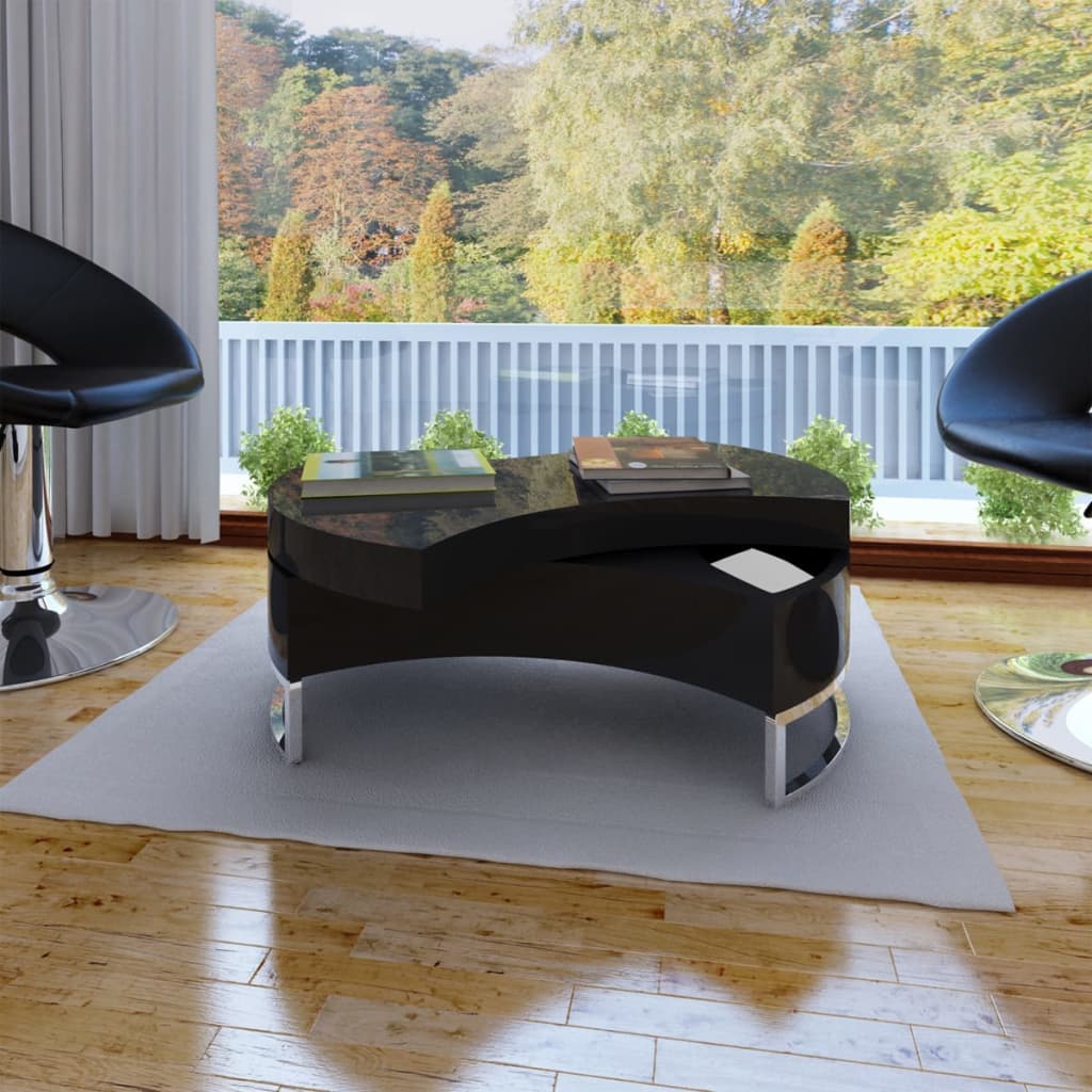 Mesa De Centro De Forma Ajustable Brillante
