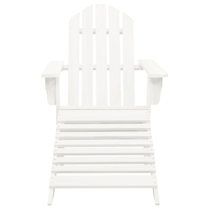 Silla De Jardín Con Otomana Madera Blanca