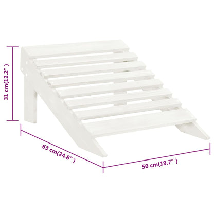 Silla De Jardín Con Otomana Madera Blanca