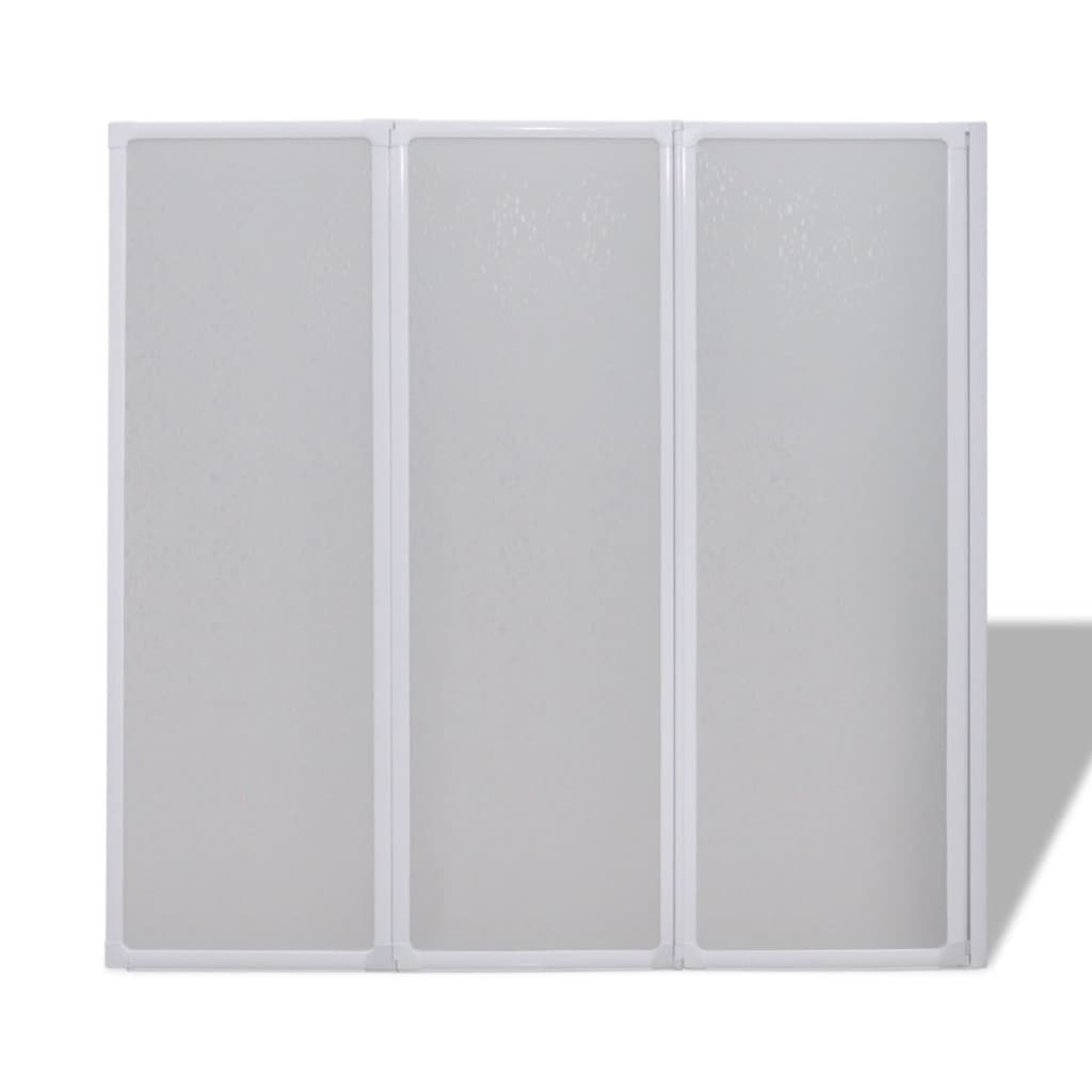 Mampara De Ducha Con 3 Paneles Plegables, 141 X 130 Cm
