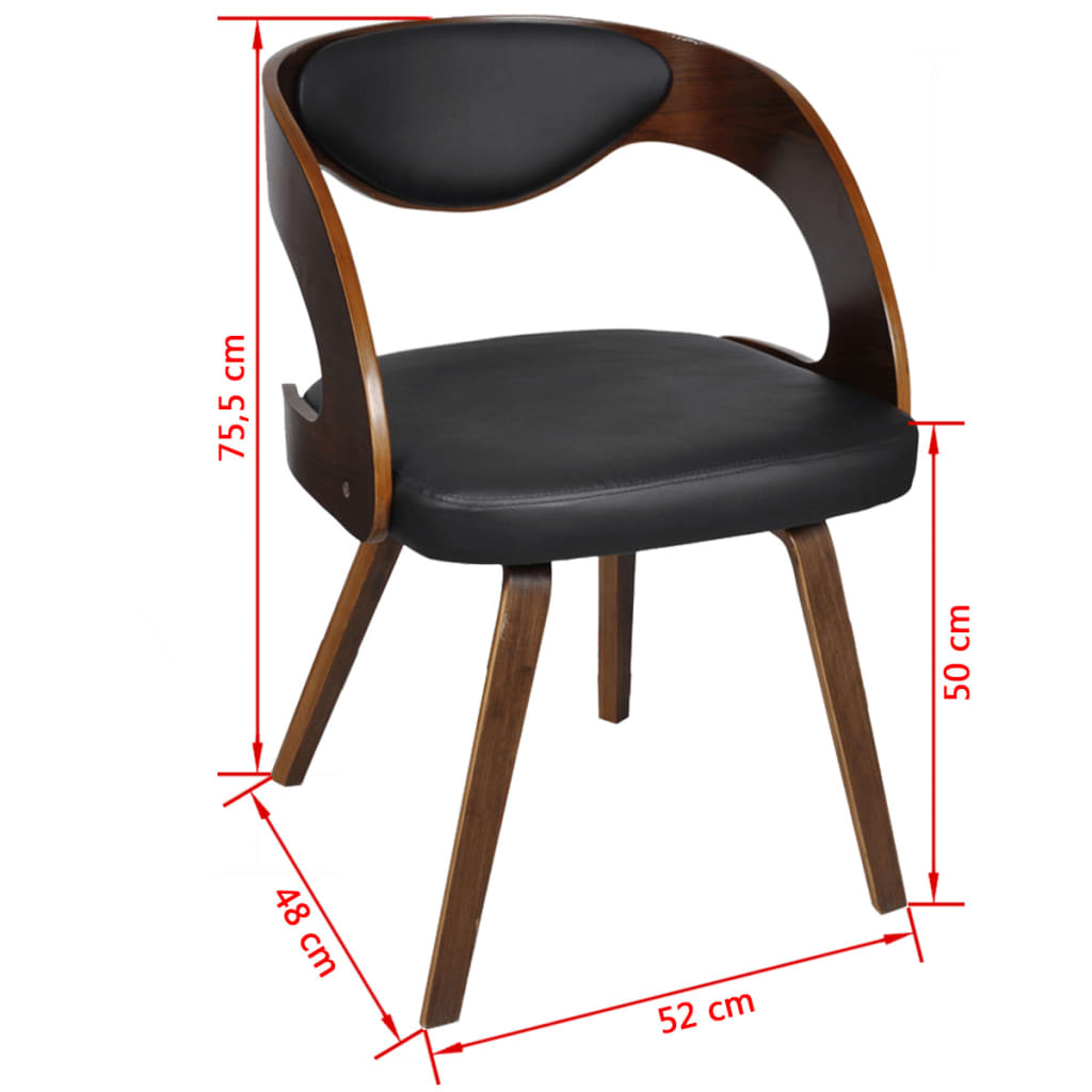 Sillas De Comedor 6 Unidades Cuero Sintético Marrón