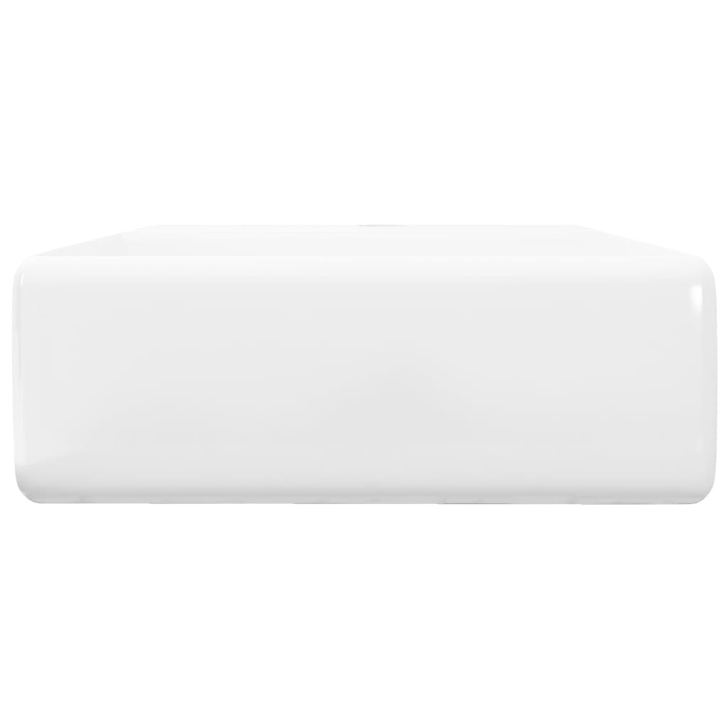 Lavabo Lujoso Cuadrado Cerámica Orificio De Grifo 41X41 Cm