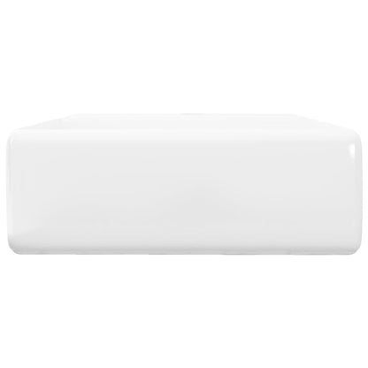 Lavabo Lujoso Cuadrado Cerámica Orificio De Grifo 41X41 Cm