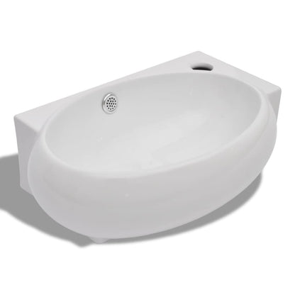 Lavabo Con Hueco De Grifo Y Rebosadero Cerámica