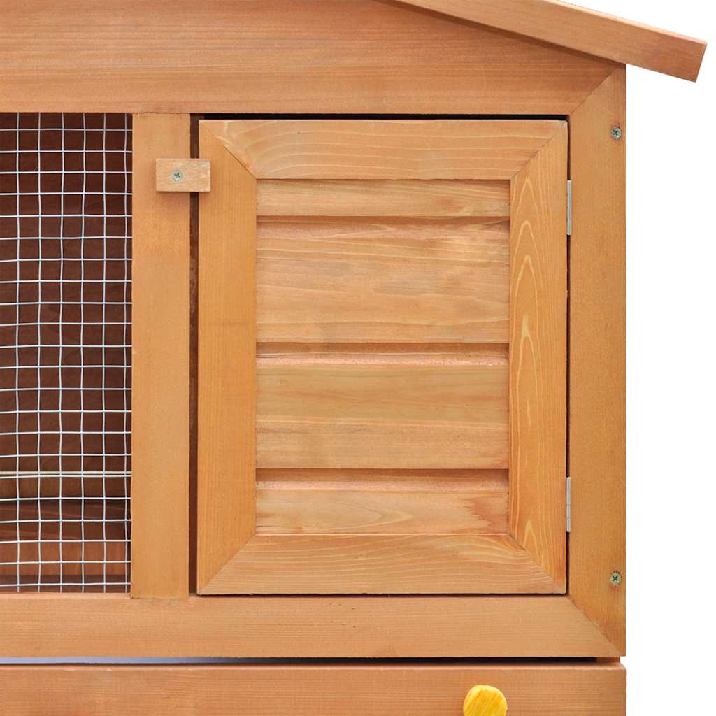 Casa De Animales Pequeños Jaula Conejera 3 Puertas Madera