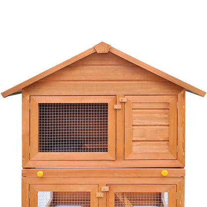 Casa De Animales Pequeños Jaula Conejera 3 Niveles Madera
