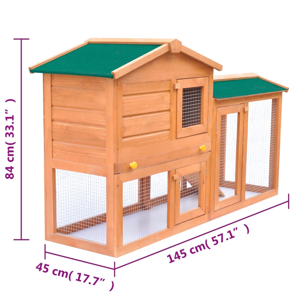 Casa De Animales Grande Jaula Conejera De Madera