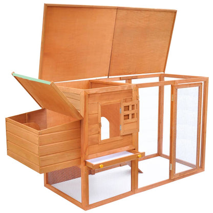 Gallinero De Madera Con 1 Jaula Para Huevos
