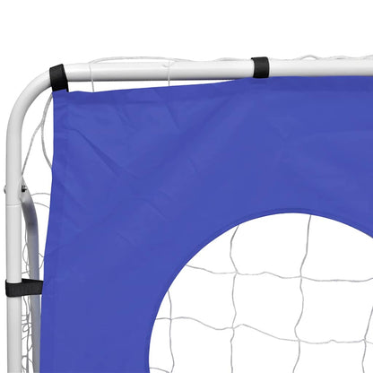 Portería De Fútbol Con Pared De Puntería Acero 240X92X150 Cm