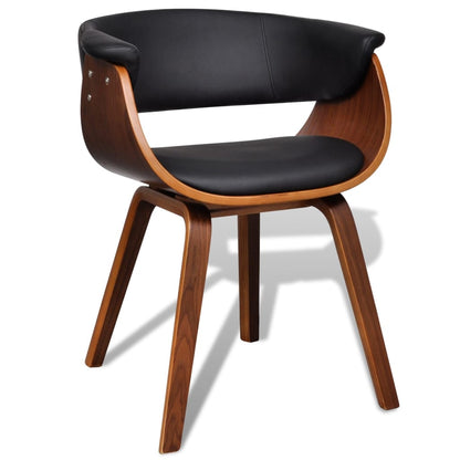 Sillas De Comedor 6 Uds Madera Curvada Y Cuero Sintético Crema