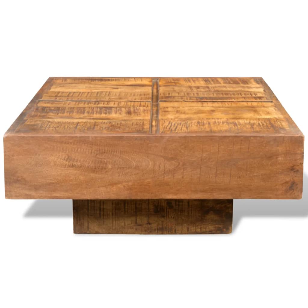 Mesa De Centro Cuadrada Marrón