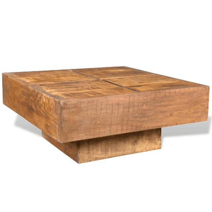 Mesa De Centro Cuadrada Marrón