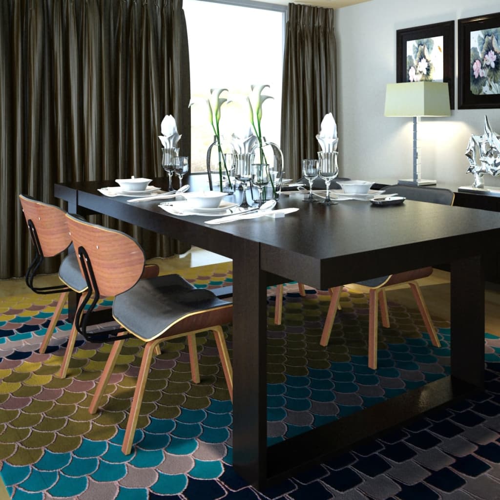 Sillas De Comedor 4 Uds Madera Curvada Y Cuero Sintético Crema