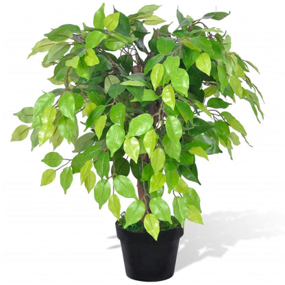 Planta Artificial Árbol Ficus Con Macetero
