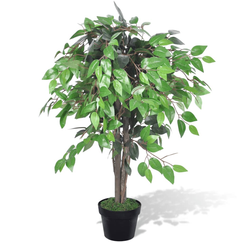 Planta Artificial Árbol Ficus Con Macetero