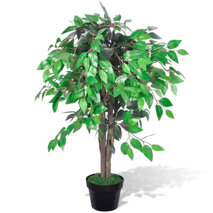Planta Artificial Árbol Ficus Con Macetero