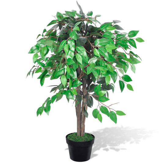 Planta Artificial Árbol Ficus Con Macetero
