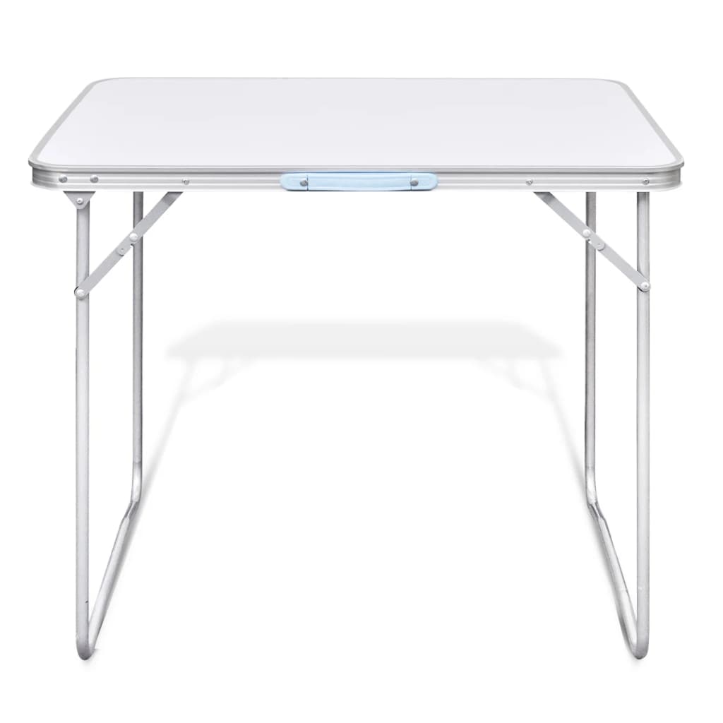 Mesita Plegable Para Camping Con Estructura De Metal, 80 X 60 Cm
