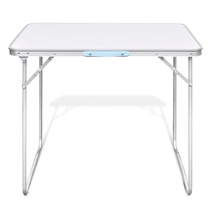 Mesita Plegable Para Camping Con Estructura De Metal, 80 X 60 Cm
