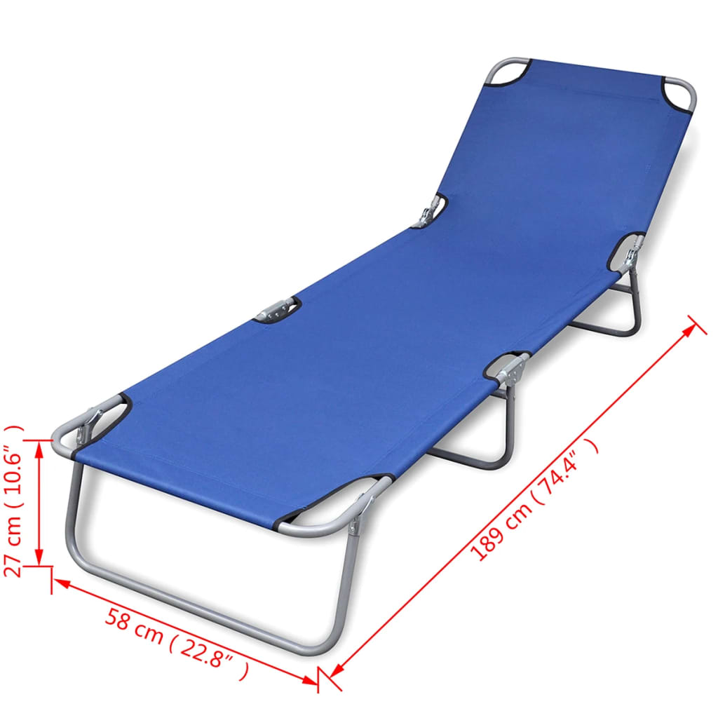 Tumbona Plegable De Acero Con Recubrimiento Polvo