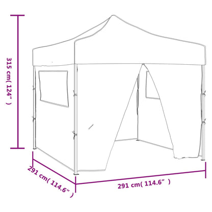 Cenador Plegable Con 4 Paredes 3X3 M