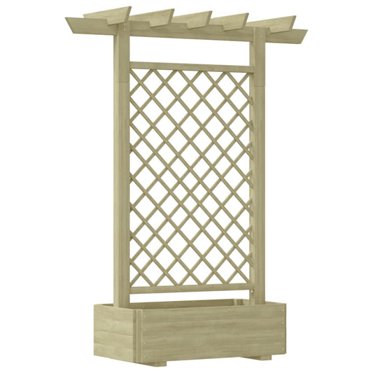 Pérgola Con Jardinera De Madera 162X56X204 Cm