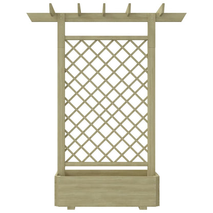 Pérgola Con Jardinera De Madera 162X56X204 Cm