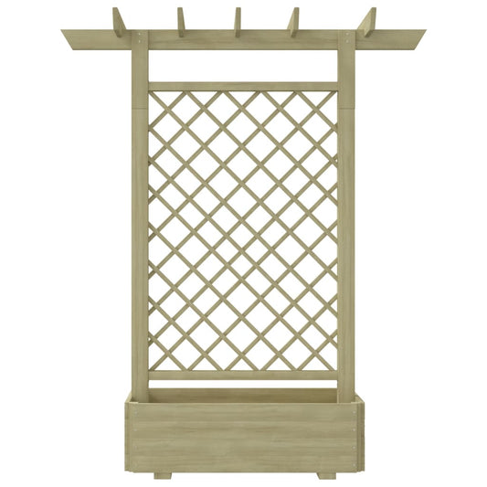 Pérgola Con Jardinera De Madera 162X56X204 Cm