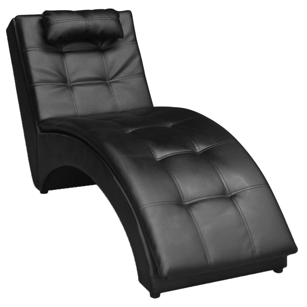 Diván Con Almohada De Cuero Sintético