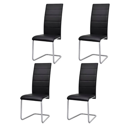 Sillas De Comedor Voladizas 6 Unidades Cuero Sintético