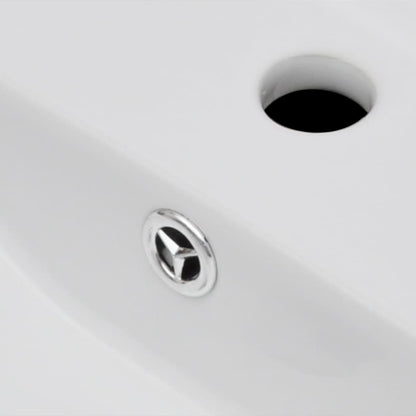Lavabo Rectangular De Cerámica Hueco De Grifo/Desagüe