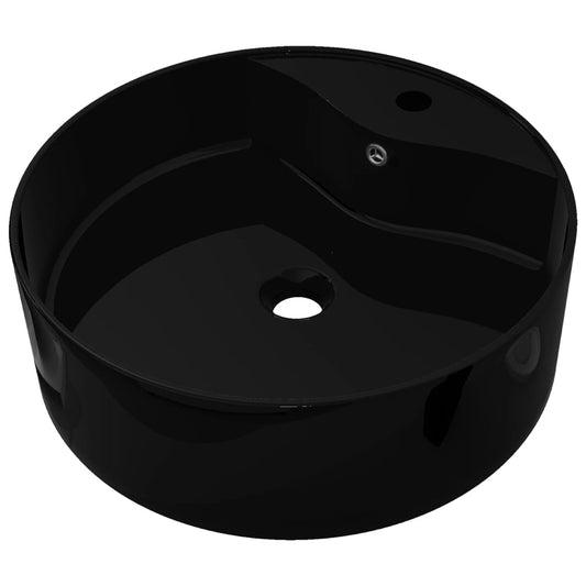 Lavabo De Cerámica Con Agujero Para Grifo/Desagüe Redondo