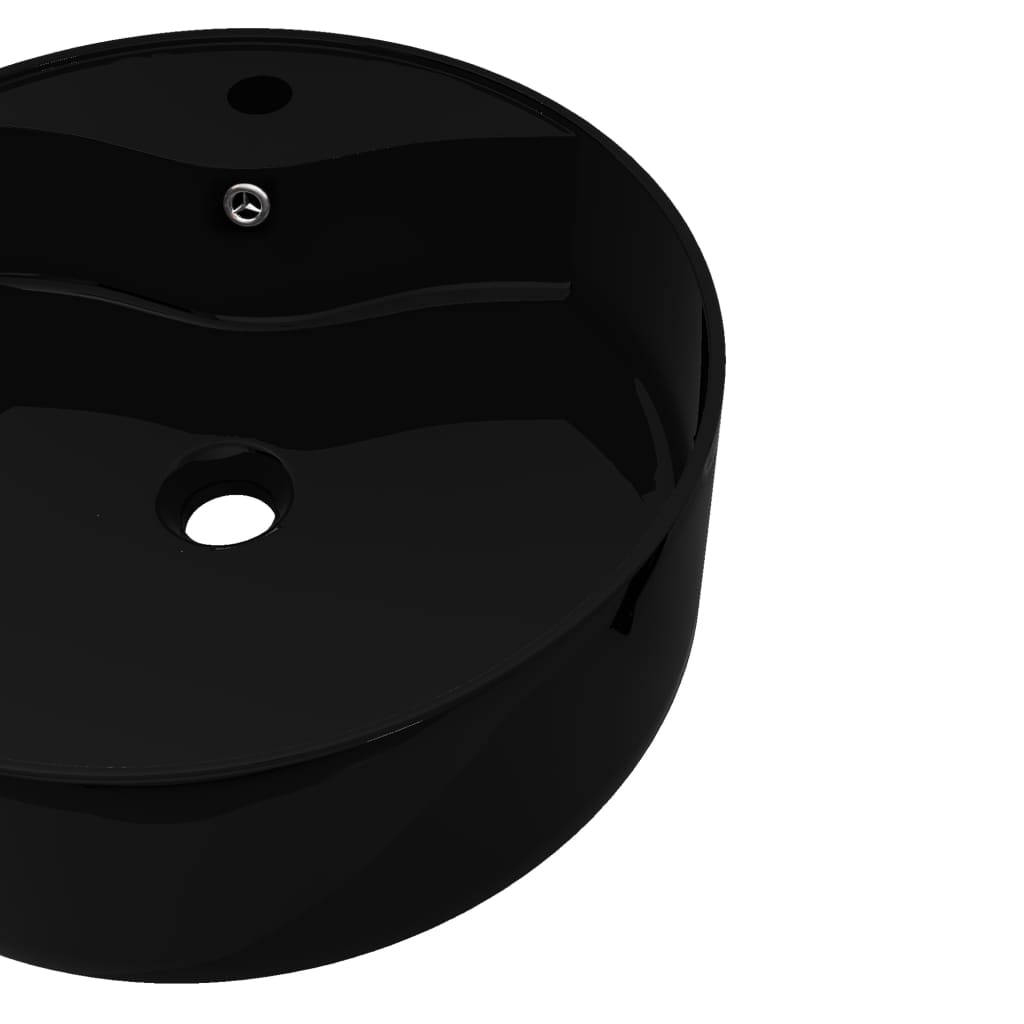Lavabo De Cerámica Con Agujero Para Grifo/Desagüe Redondo