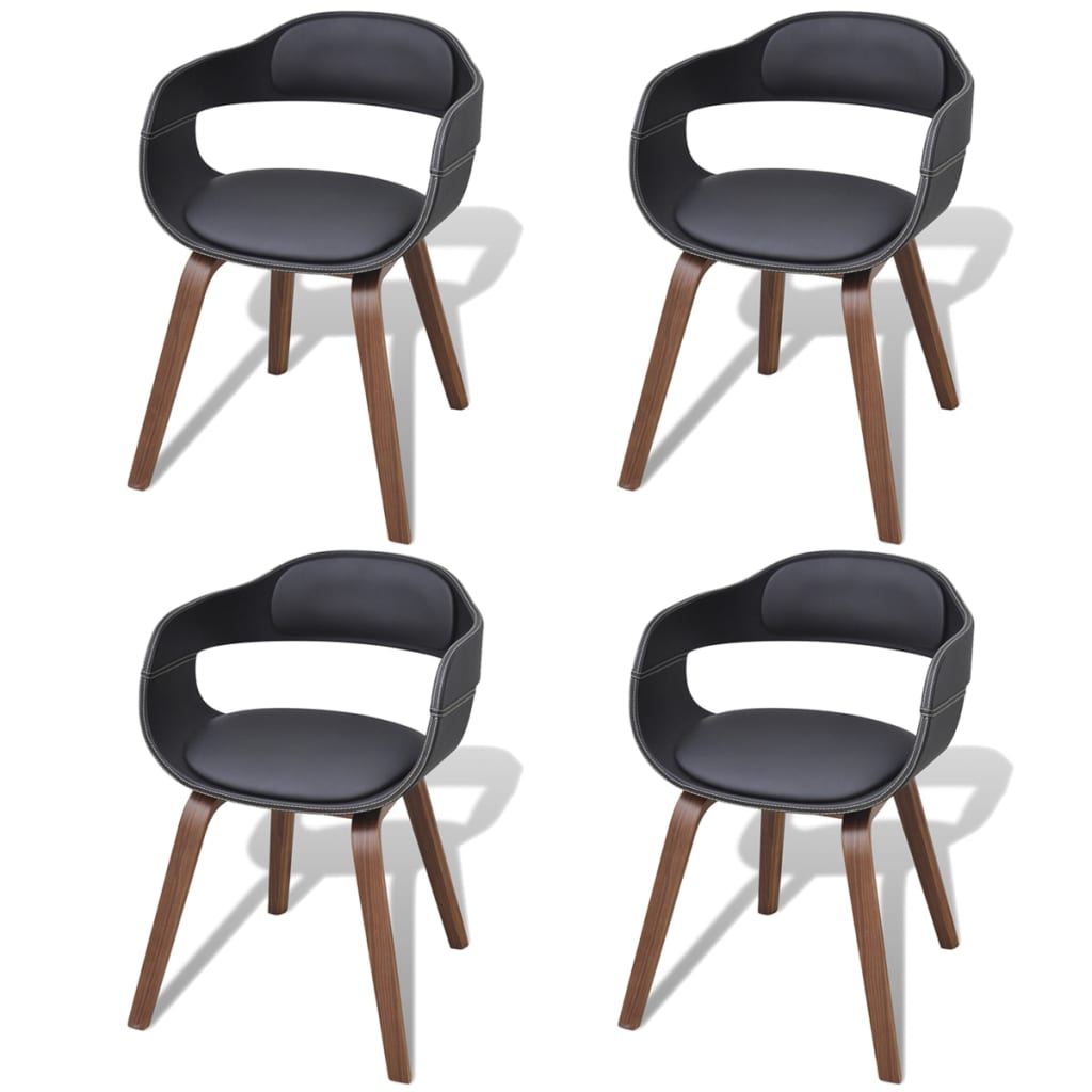 Silla De Comedor De Madera Curvada Y Tela Gris